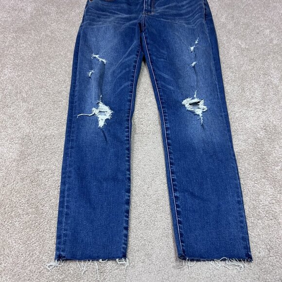 Abercrombie & Fitch Ultra High Rise Super Skinny Jeans Blue Distressed 12S NWT - Picture 8 of 13